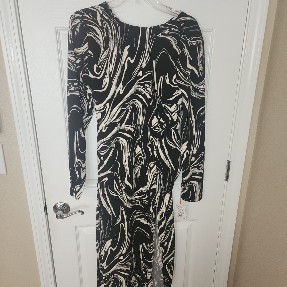 NWT! Nordstrom Open Edit Black and White Marble Dress